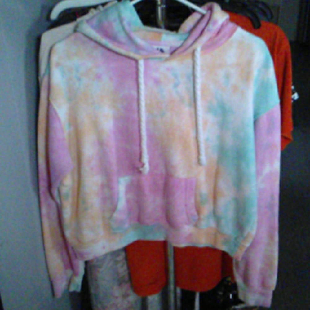 Rainbow cropped hoodie